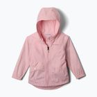 Kurtka przeciwdeszczowa dziecięca Columbia Rainy Trails II Fleece satin pink