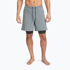 Spodenki męskie Nike Unlimited 2in1 Dri-Fit 7" smoke grey/dark smoke grey/smoke grey