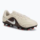 Buty piłkarskie dziecięce Nike United Jr. Tiempo Maestro Academy MG fossil/burgundy crush/metallic silver