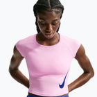 Koszulka do biegania damska Nike Tempo Swoosh Run Dri-Fit pink rise/pink rise/old royal