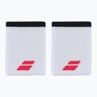 Frotki na nadgarstek Babolat Logo Jumbo Wristband 2 szt. white/strike red