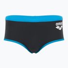 Bokserki pływackie męskie arena One Low Waist Short Big Logo asphalt/turquoise
