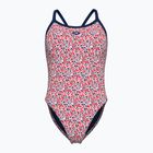Strój pływacki jednoczęściowy damski arena Pebbles Xcriss Cross multi white/navy