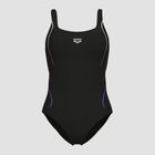 Strój pływacki jednoczęściowy damski arena Ludovica Soft Curve Back black/black multi