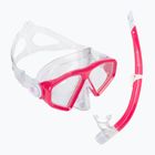 Zestaw do snorkelingu Aqualung Saturn Combo transparent/pink