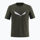 Koszulka męska Salewa Solidlogo Dry dark olive