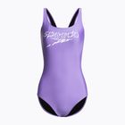 Strój pływacki jednoczęściowy damski Speedo Logo Deep U-Back miami lilac/white