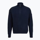 Sweter męski Dovre Ribbed Knit Half Zip navy