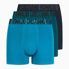 Bokserki męskie CR7 Basic Trunk 3 pary blue/ navy