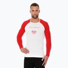 Bluza termoaktywna męska Brubeck 3D Husar Pro biały/czerwony