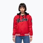 Kurtka damska Pitbull Angela San Diego Hooded Varsity fluo/red