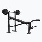 Ławka treningowa XTREXO BenchFit Lite ze stojakiem i sztangą czarny