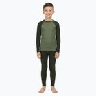 Komplet bielizny termoaktywnej dziecięcej WOOLCANO Merino SET0982 khaki