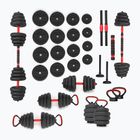 Zestaw ciężarów HMS SGN130 Pro Set 6W1 30 kg czarny/czerwony