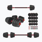 Zestaw hantli z łączeniem do sztangi HMS SGP30 30 kg czarny/czerwony