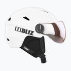 Kask narciarski Bliz Strike Visor matte white/ orange silver mirror