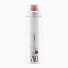 Bidon rowerowy Elite Jet Plus 750 ml clear/red logo