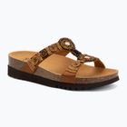 Klapki damskie Scholl New Bogota Wedge Med cognac/multi