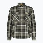 Koszula męska CMP 34S2717 olive/nero/bianco