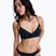 Góra od stroju kąpielowego ROXY Solid Essentials Wrap Bralette anthracite