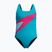 Strój pływacki jednoczęściowy dziecięcy Speedo Hyperboom Butterfly Back mayan blue/margarita pink