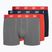 Bokserki męskie CR7 Basic Trunk 3 pary grey melange/ red/ navy