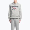 Bluza męska Reebok Identity Big Logo Fleece Hoodie medium grey heater/vector navy/vector red