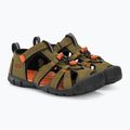 Sandały juniorskie KEEN Seacamp II CNX dark olive/ gold flame 4