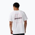 Koszulka do biegania męska Brooks Graphic white/burgundy blaze/cosmic 2