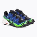 Buty do biegania męskie Salomon Spikecross 6 GTX black/surf the web/green gecko 4