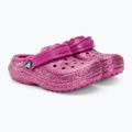 Klapki dziecięce Crocs Classic Lined Glitter Clog fuchsia fun/multi 5