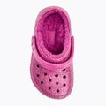 Klapki dziecięce Crocs Classic Lined Glitter Clog fuchsia fun/multi 7