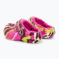 Klapki dziecięce Crocs Classic Lined Marbled Clog electric pink/multi 207778 4