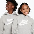 Bluza dziecięca Nike Club Fleece Hoodie dark grey heather/white 7