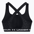 Biustonosz treningowy Under Armour Crossback Mid Print black/castlerock/white 5