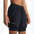Spodenki do biegania męskie Under Armour Launch 5" 2in1 black/black/reflective 4