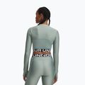 Top treningowy damski Under Armour Heat Gear Rib 1/4 Zip silica green/silica green/white 2