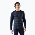 Bluza termoaktywna męska Smartwool Merino 250 Baselayer Crew Boxed deep navy geo peaks