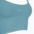 Biustonosz treningowy Nike Zenvy Rib Light Support smokey blue/white 3