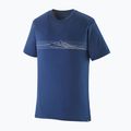 Koszulka męska Patagonia Cap Cool Merino Blend Graphic Shirt strata stripe/clement blue