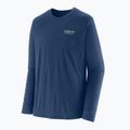 Longsleeve męski Patagonia Cap Cool Merino Blend Graphic heritage header/clement blue