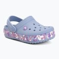 Klapki dziecięce Crocs Crockband Glow Confetti Band blue haze/multi 2