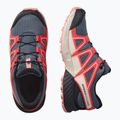 Buty do biegania dziecięce Salomon Speedcross Waterproof grisaille/hushed violet/rouge red 12