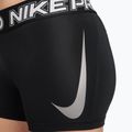 Spodenki treningowe damskie Nike Pro Mid Rise Biker 3" black/white/metallic silver 8