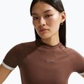 Koszulka damska Nike Gloss Fitted Top light chocolate 5