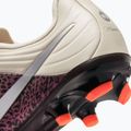 Buty piłkarskie dziecięce Nike United Jr. Tiempo Maestro Academy MG fossil/burgundy crush/metallic silver 9