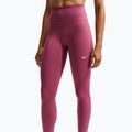Legginsy damskie Nike One pink smoke/white 4
