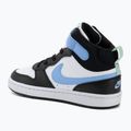 Buty dziecięce Nike Court Borough Mid 2 white/black/arctic green/football blue 3