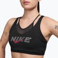 Biustonosz treningowy Nike One black/smoke grey/university red 3