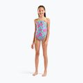 Strój pływacki jednoczęściowy dziecięcy arena Spring Lightdrop Back water multi/yellow star 6